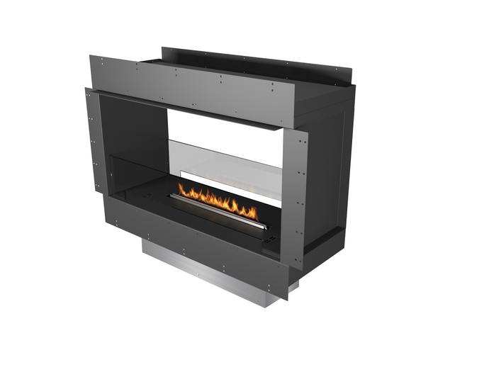Planika Prime Fire 1000 FORMA See-Thru Casing - Zero Clearance Australia Build Choice No Flue No Ventilation Plug n Play Builder Choice Renovator Fireplace In Built Wall Australia
