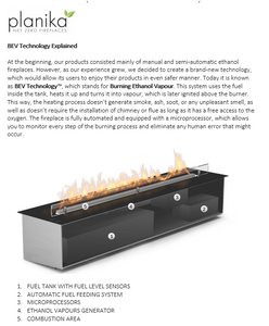 Planika Net Zero🍃NEO Fireplace - Electric Only Connection & Flue Free