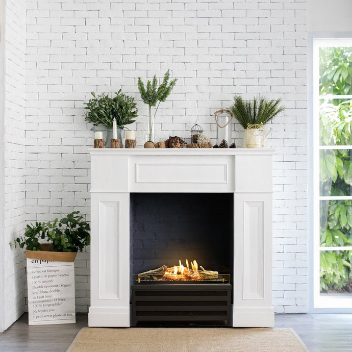 Planika Basket Fire Logs Traditional Brick Chimney Only Power Required Remote Control Ethanol Fireplace Apartment Fire