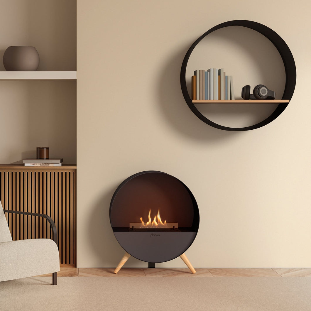 Planika Zero Emission Bubble Wall & Floor Fireplace - Electric Only Connection
