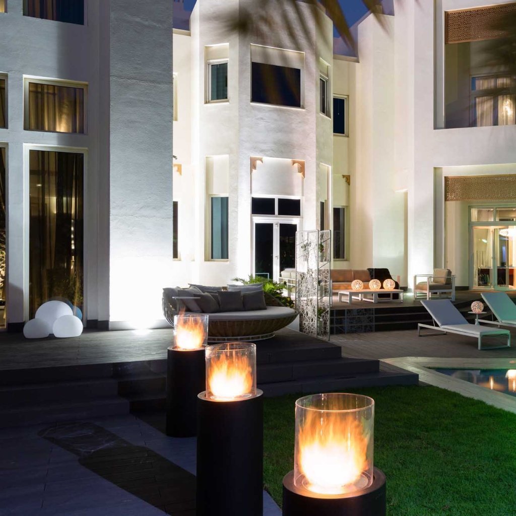 Planika Totem Commerce Ethanol Outdoor Fireplace Real Flame Architect Designer Much More